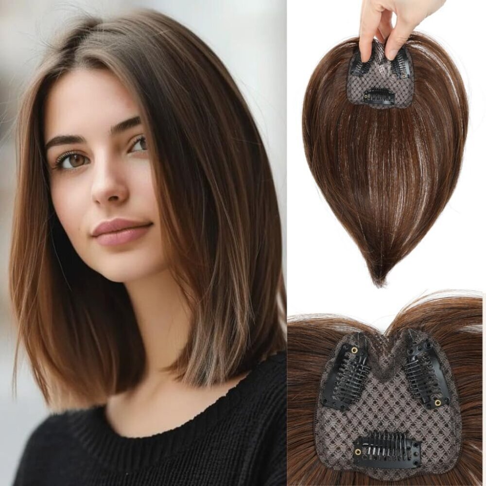 Hair Toppers Synthetic 3D Clip Ins for Thinning Hair Fuller Style